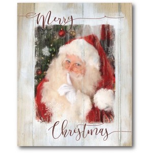 Santa Merry Christmas Gallery-Wrapped Canvas - 1 of 4