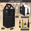 OPUX Wine Bag, 4,6 Bottle Cooler Insulated Tote Carrier Travel Picnic BYOB, Leakproof Padded Portable Party Christmas Gift - 3 of 4
