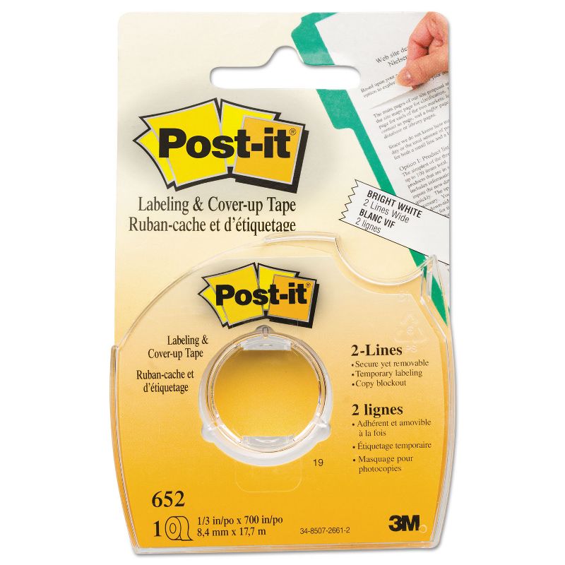 Post-it Labeling & Cover-Up Tape Non-Refillable 1/3" x 700" Roll 652, 3 of 4