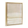 Stupell Industries Abstract Simple Neutral Tones Watercolor Collage Floating Frame Canvas Art, Gold, 17" x 21" - 2 of 4