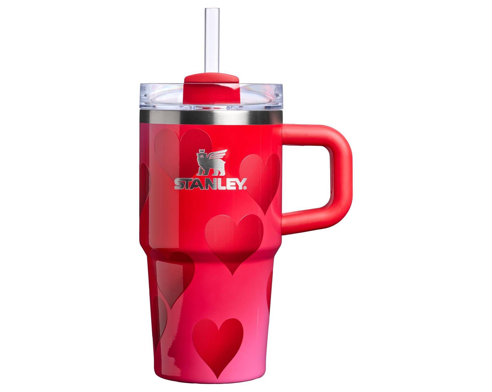 Stanley 20 oz Stainless Steel H2.0 Flowstate Quencher Tumbler Rouge Heart Gradient