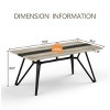 Dining Table Industrial with Adjustable Feet and Waterproof Top for Kitchen or Office 70.9in-3irtyhousy - 4 of 4