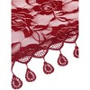 INSPIRE CHIC Lace Rose Floral Tassel Mesh Triangle Head Covering Mantilla Scarves 1Pc - 4 of 4