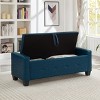 PAGED Ottoman Bench with Storage, Contemporary Foot Stool, Upholstered Tufted Entryway Bench with Smooth PU Upholstery for Entryway, Bedroom - 3 of 4