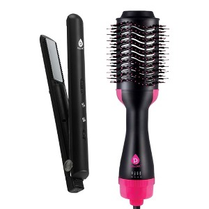 Style-on-the-Go Bundle – Cordless Hair Straightener & One Step Volumizer Brush for Sleek, Voluminous Hair Anytime, Anywhere - 1 of 3