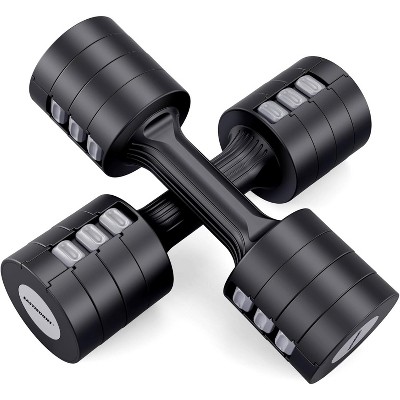 6-in-1 Adjustable Dumbbell Set of 2, with Fast Adjustment for Home, Office & Gym
