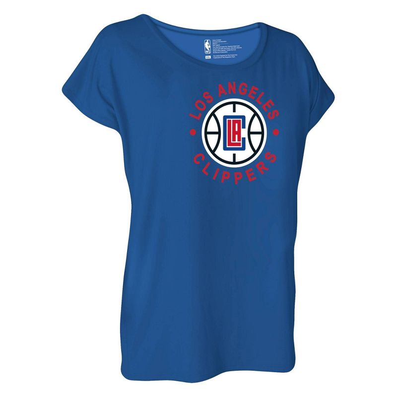 NBA Los Angeles Clippers Women&#39;s Dolman Shirt Sleeve T-Shirt, 3 of 5