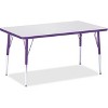 Jonti-Craft Berries Adult Height Color Edge Rectangle Table (30 x 48) in Purple - 2 of 2