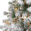8ft. Flocked Spruce Artificial Christmas Tree with 500 Clear Lights & 1186 Branches – Majestic Winter Wonderland X-Mas Display - 3 of 4