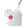 Simplehuman 30l-35l 100ct Code H Custom Fit Trash Bags Liner White : Target