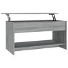 vidaXL Coffee Table Grey Sonoma Engineered Wood Medium Height-Adjustable - 2 of 4