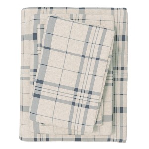 100% Cotton Printed Flannel Sheet Set - Great Bay Home - 1 of 4
