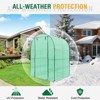 EAGLE PEAK 3-Tier Greenhouse, 8 Wire Shelves, 56.3"x56.3"x76.8", Clear/Green PE Cover - 4 of 4