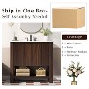 ORRD 36" Modern Bathroom Vanity with Ceramic Sink, Soft-Closing Doors, 45° Handle-Free Design, Open Bottom Shelf, Dark Brown - 3 of 4