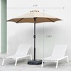 Sapphtopaz 9Ft Outdoor Patio Umbrella Beach Umbrella Market Table Umbrella with Push Button Tilt and Crank for Garden, Backyard, Pool - 2 of 4