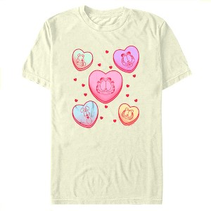 Men's Garfield Candy Hearts T-Shirt - 1 of 4