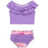 RuffleButts Girls UPF50+ Ruffle Tankini - 2 of 4