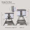 Fodoss Baby Bassinet Bedside Sleeper with Wheels & Storage Tray, Portable Crib for Newborns - 3 of 4