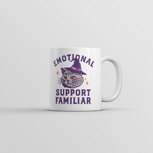 Crazy Dog T-Shirts Emotional Support Familiar Mug Funny Sarcastic Halloween Graphic Coffee Cup-11oz - 1 of 4