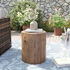 Dracelo Rustic Tree Stump Outdoor Table - 2 of 4