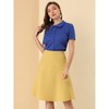 INSPIRE CHIC Women's Sweet Ruffle Trim Peter Pan Collar Button-Down Shirt - 3 of 4