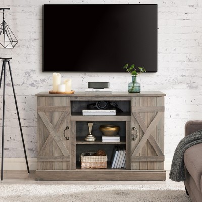 CAVINAS TV Stand for TVs up to 50 Inches,Entertainment Center with Cabinets and Open Shelves,TV Stands for Living Room