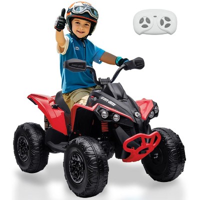 12V Kids Ride On Car, 4 Wheeler Electric ATV Ride On Toys for Kids Ages 37-95 Months with 5MPH Max Speed, Remote Control, Treaded Tires