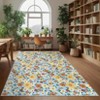 Farmhouse Floral Rug Washable Rug for Living Room/Bedroom - 3 of 4