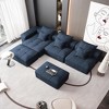 Oversized 170.08" Sparkling Chenille Tufted Modular Sectional Sofa with 6 Pillows, No Assembly and 6 PCS DIY Combination - 3 of 4