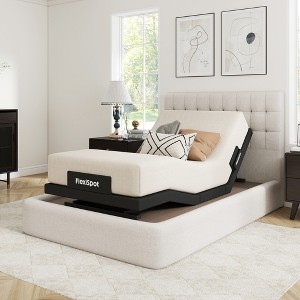 FLEXISPOT S6 adjustable bed base: quick setup, massage, zero clearance, quiet motor, zero gravity, anti-snore, wireless, holder. - 1 of 1
