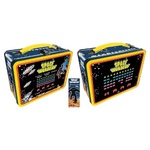 Aquarius Puzzles Space Invaders Embossed Tin Fun Box - 1 of 4