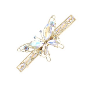 Unique Bargains Colorful Butterfly French Barrette Hair Clips Purple 1 Pc - 1 of 4