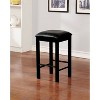 24/7 Shop At Home 3pc Granza Counter Height Dining Table Set Gray/Black: Modern Style, Faux Leather Stools - 3 of 4