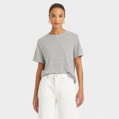 Women's Short Sleeve Linen T-Shirt - A New Day™