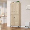 71 Inch Tall Storage Cabinet, Kitchen Pantry Cabinet 5 Tier Bathroom Cabinet with 4 Doors Adjustable Shelves - 2 of 4