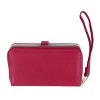 CTM Women's Vegan Leather Twist Lock Flap Wallet Wristlet - 4 of 4