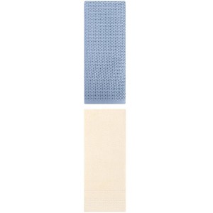 REGALWOVEN Solid Stripe Pattern Bathroom Face Hand Towels 14" x 30"/13" x 30" 2 Pcs - 1 of 4