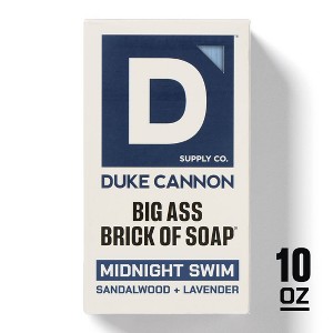 Duke Cannon Supply Co. Big Ass Brick of Soap for Men - Midnight Swim Bar Soap - 10oz - 1 of 4