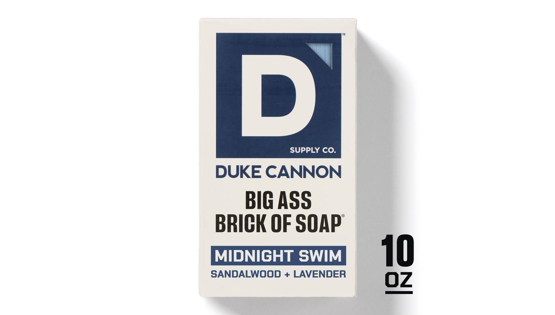 Duke Cannon Supply Co. Big Ass Brick of Soap for Men - Midnight Swim Bar Soap - 10oz