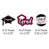 Big Dot of Happiness Maroon 2025 Graduation Party - DIY Shaped Cut-Outs - 24 Count - 2 of 4