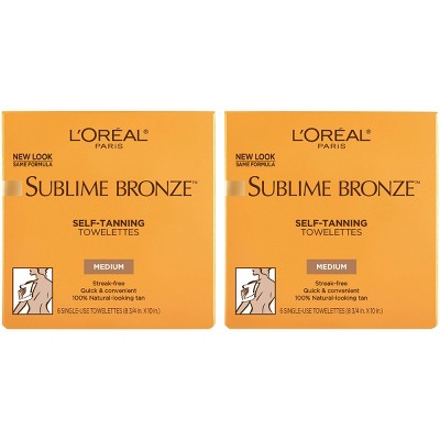 L'Oreal Paris Sublime Bronze Sunless Self-Tanning Towelettes - 12 ct