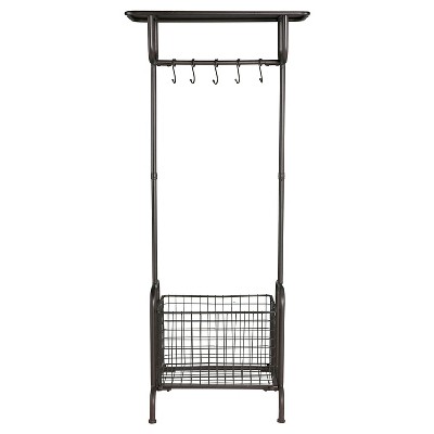 Belmont Entryway Storage Rack - Rustic Brown - Aiden Lane