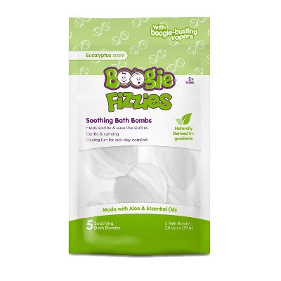 Boogie Wipes Fizzies Eucalyptus Vapor Bath Bombs - 5ct