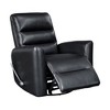 Faux Leather Swivel Glider Reclining Chair with Breathable Upholstery, Luxury Style, and Movie Chair Comfort - 2 of 4