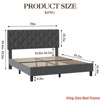 TWIN XL/Twin/Full /Queen/King Upholstered Bed Frame Heavy-Duty Platform Bed Frame w/ Upholstered Headboard and Strong Wood Slats - 3 of 4