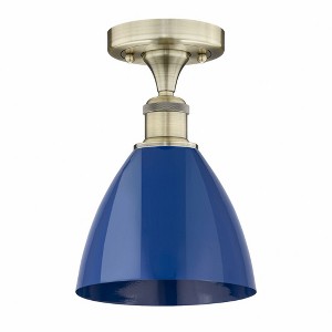 Plymouth Dome - 1 Light Semi-Flush Mount In Industrial Style-11.25 Inches Tall and 7.5 Inches Wide - 1 of 1