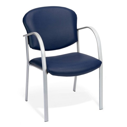 Guest And Reception Chair With Arms Vinyl Navy Ofm Target