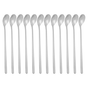 Unique BargainsStainless Steel Long Handle Bar Long Coffee Spoons 12 Pcs - 1 of 3