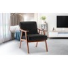 FONTOI Accent Chair with Wood Frame, Accent Chair with Extra-Thick Backrest, Wingback Chair for Bedroom Living Room, Black, 31.1"*32.3"*26" - 4 of 4