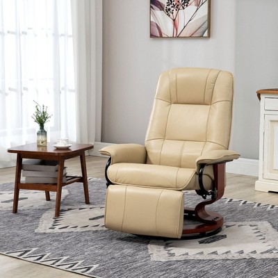 NicBex Manual Recliner Chair with Faux Leather Swivel Chair with 360 Degree with Padded Armrest for Living Room, Reading Room